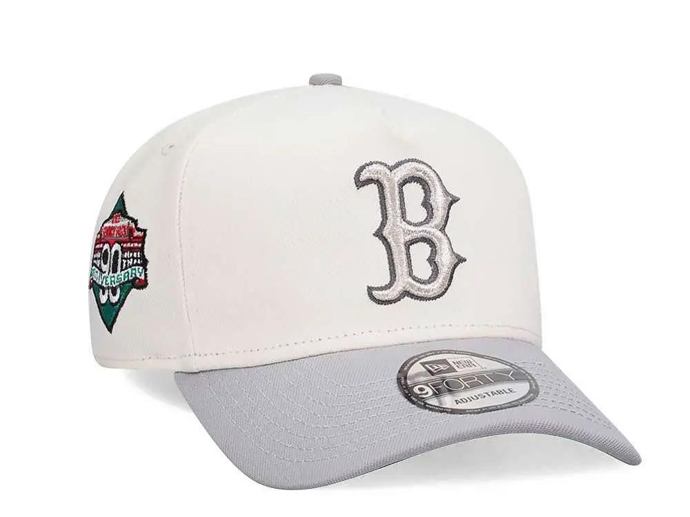 BOSTON RED SOX 90TH ANNIVERSARY CHROME METALLIC TWO TONE EDITION 9FORTY A FRAME SNAPBACK