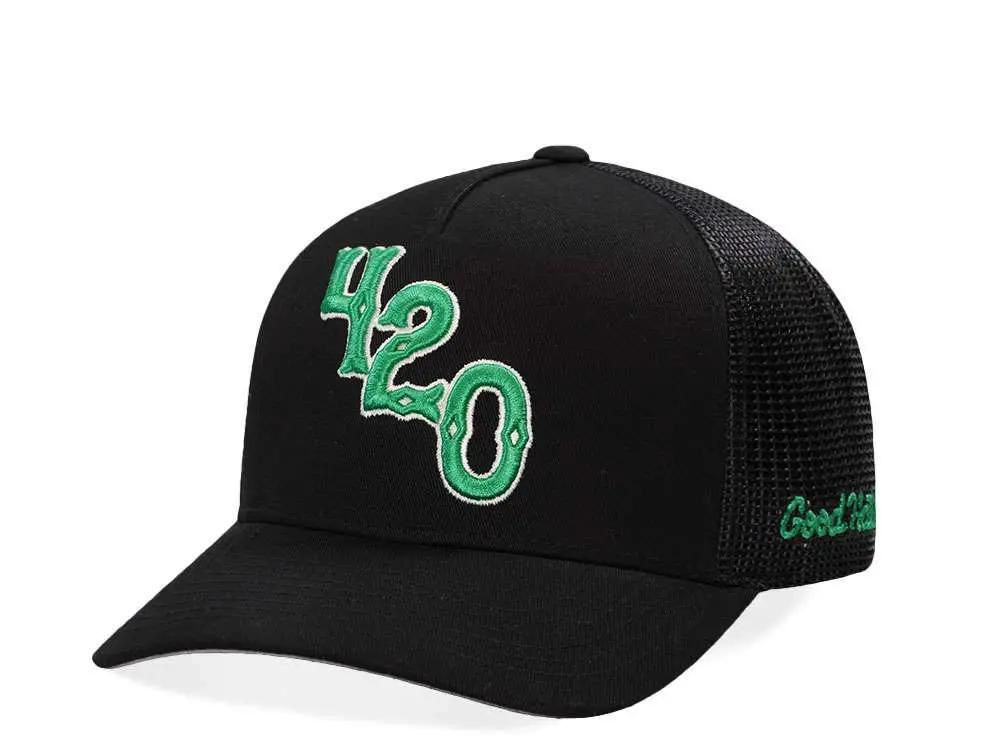 GOOD HATS 420 BLACK TRUCKER EDITION SNAPBACK