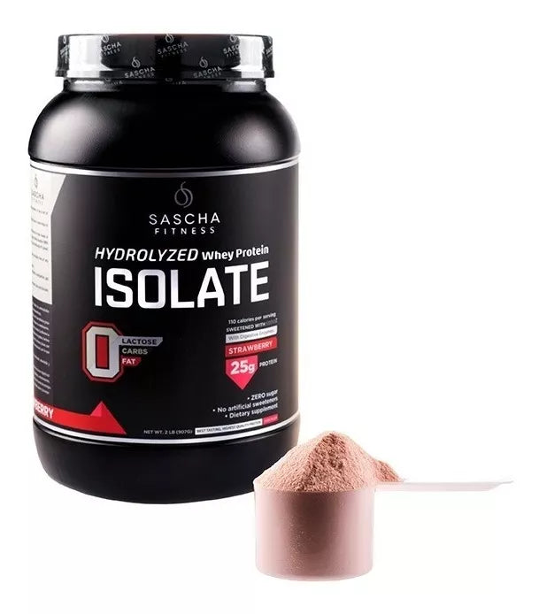 Proteína Sascha Fitness 2 Lbs Hidrolizada Sabor Fresa Sabor Fresa