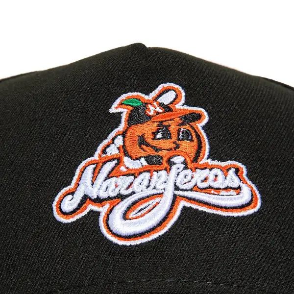 New Era 9FORTY A-Frame Naranjeros de Hermosillo Logo Patch Snapback Hat - Black