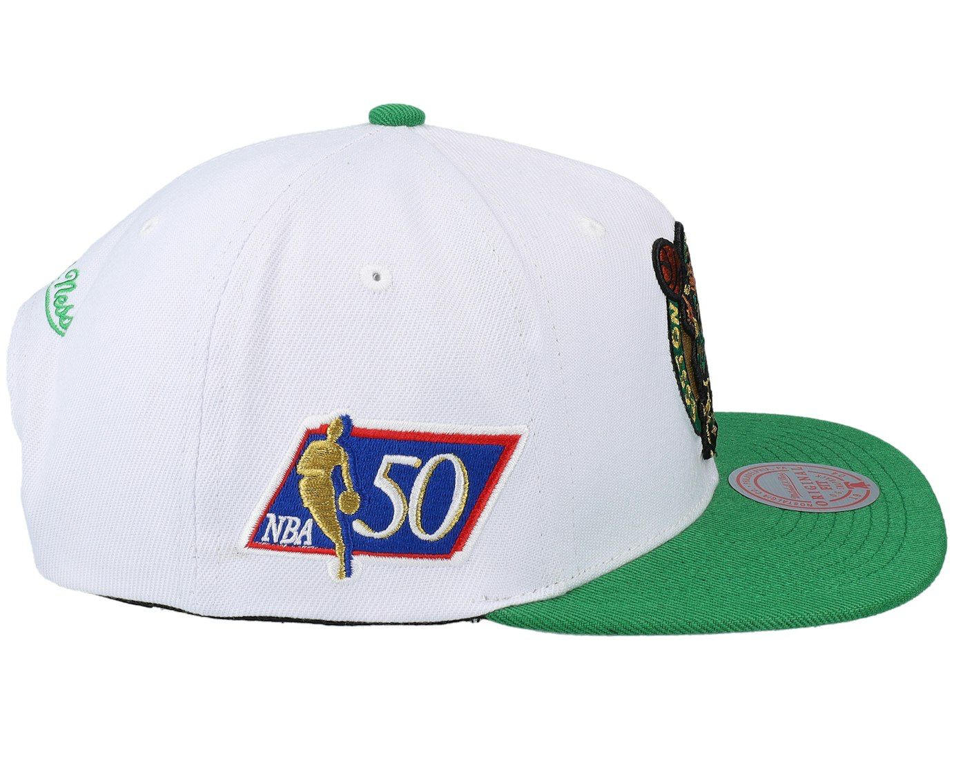 Boston Celtics Nba 50th Anniversity White/green Snapback - Mitchell & Ness Ajustable