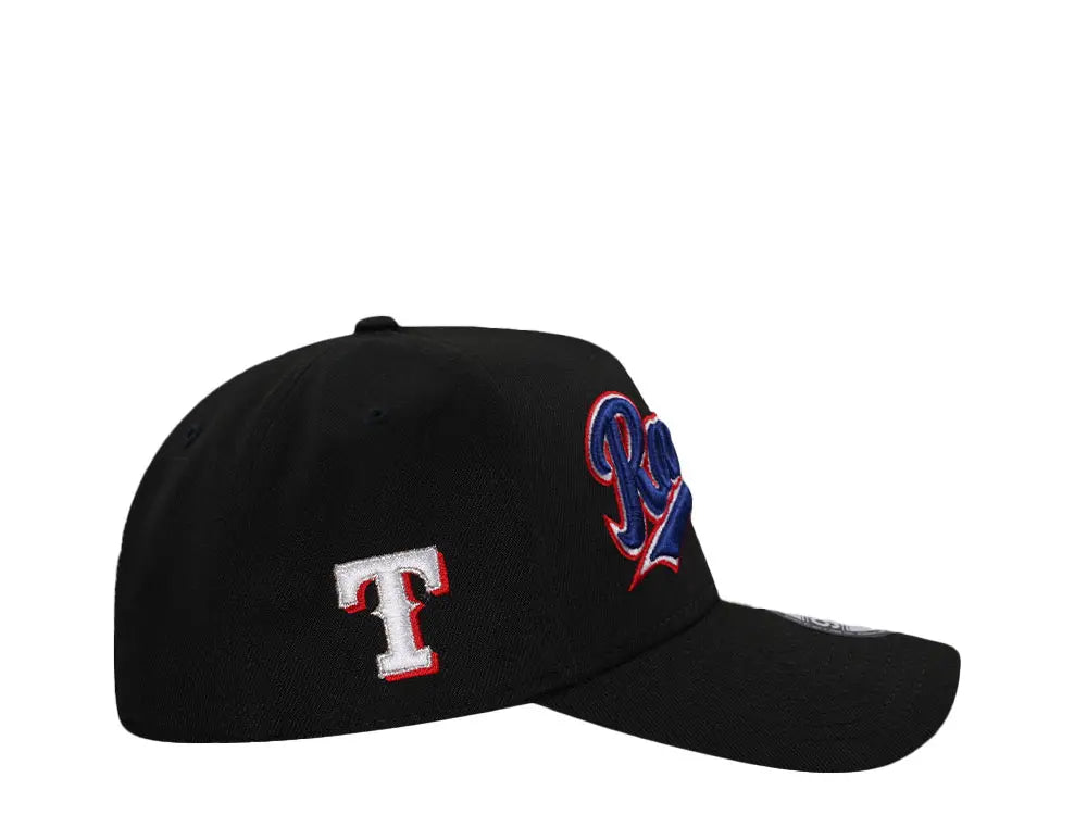 NEW ERA TEXAS RANGERS BLACK CLASSIC EDITION 9FORTY A FRAME SNAPBACK HAT